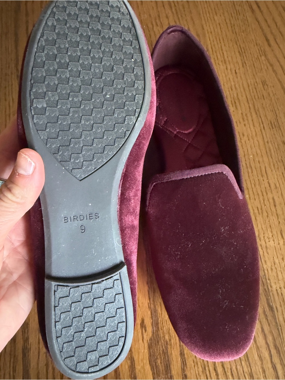 Birdies Starling Slip-On Flats in Burgundy - Picture 3 of 4